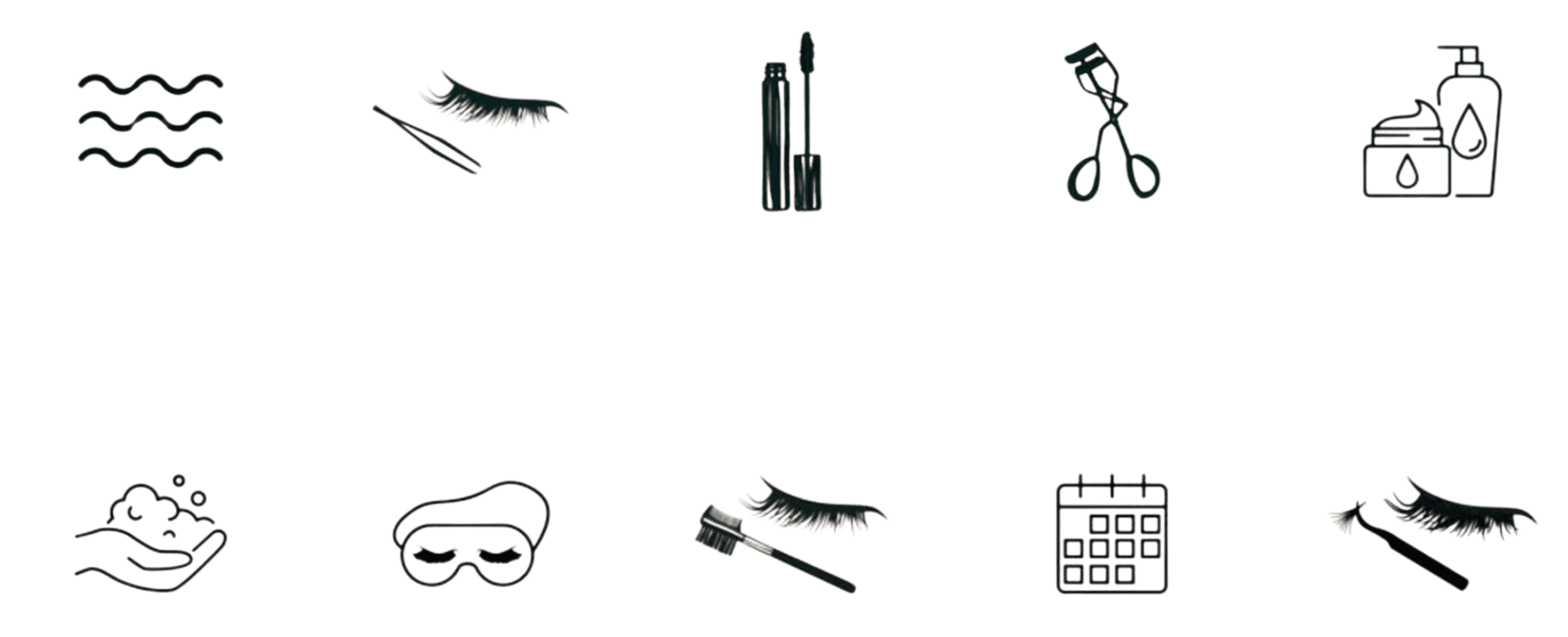 Lash aftercare — no water, no picking, no mascara, no curler, oil-free products